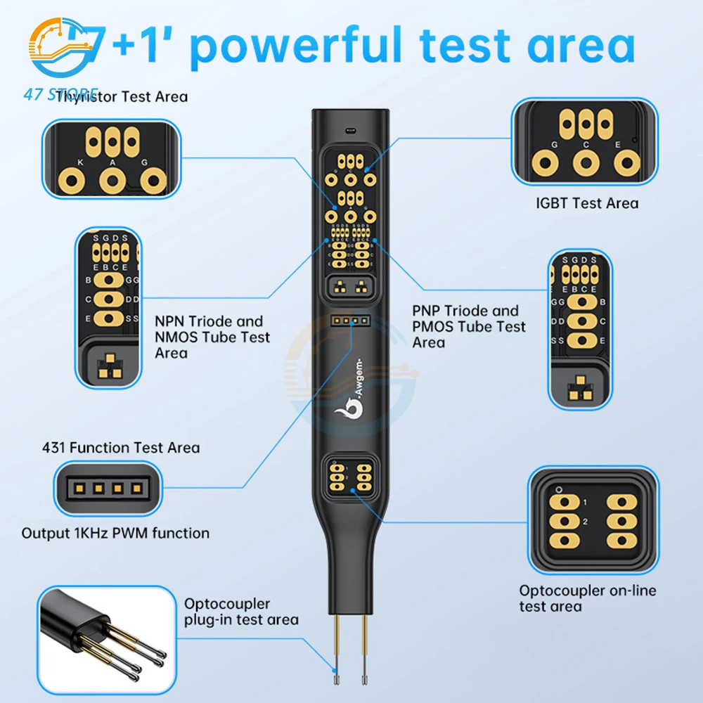 TO2/TO2P Optocoupler Tester Optocoupler Electronic Repair Tool Optocoupler Test Detection Tool Optocoupler Online Test Module