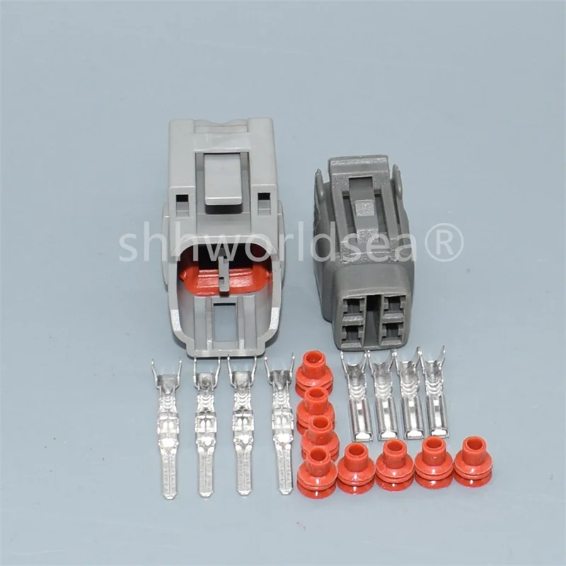 1Sets 4pin plug modified 6189-0381 90980-11037 9098011037 wiring cable harness connector with terminals and seals