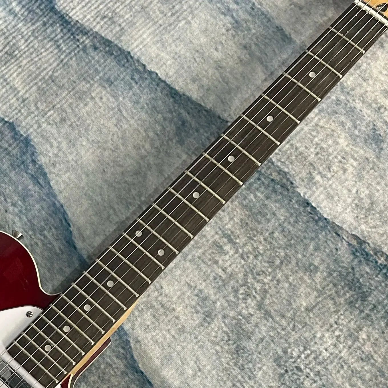 جيتار كهربائي TL باللون الأحمر الخمري - 22 فريتس من خشب الورد - ربط مزدوج