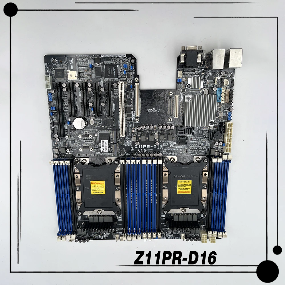 Z11PR-D16 For ASUS Server Motherboard C621 PCH IPMI 16DIMM 3647 Dual M.2 SSD Maximum up to 512GB RDIMM SSI EEB, 12” x 13”