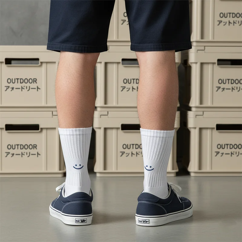 Chaussettes de travail en coton pour hommes, chaussettes longues rembourrées et respirantes, chaussettes décontractées pour hommes, chaussettes de cyclisme