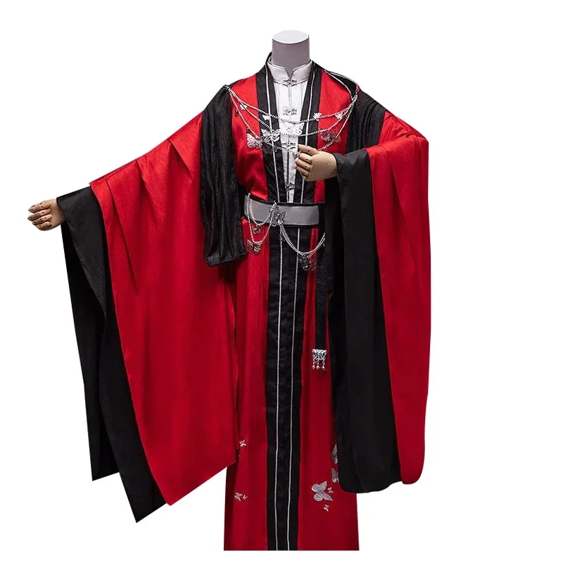 

ss23Anime Tian Guan Ci Fu Costumes Cosplay San Lang Red Sets Hua Cheng Uniform Party Halloween Suit