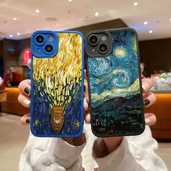 For Coque iphone 7 8 14 Plus SE 2020 14 11 12 13 Pro Max X XR XS Phone Case Art Van Gogh Oil Painting Soft Silicone Back Covers