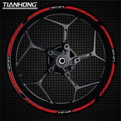 MT-07 Reflective Motorcycle Accessories Wheel Sticker Inside of Hub Decals Rim Stripe Tape Waterproof For YAMAHA MT07