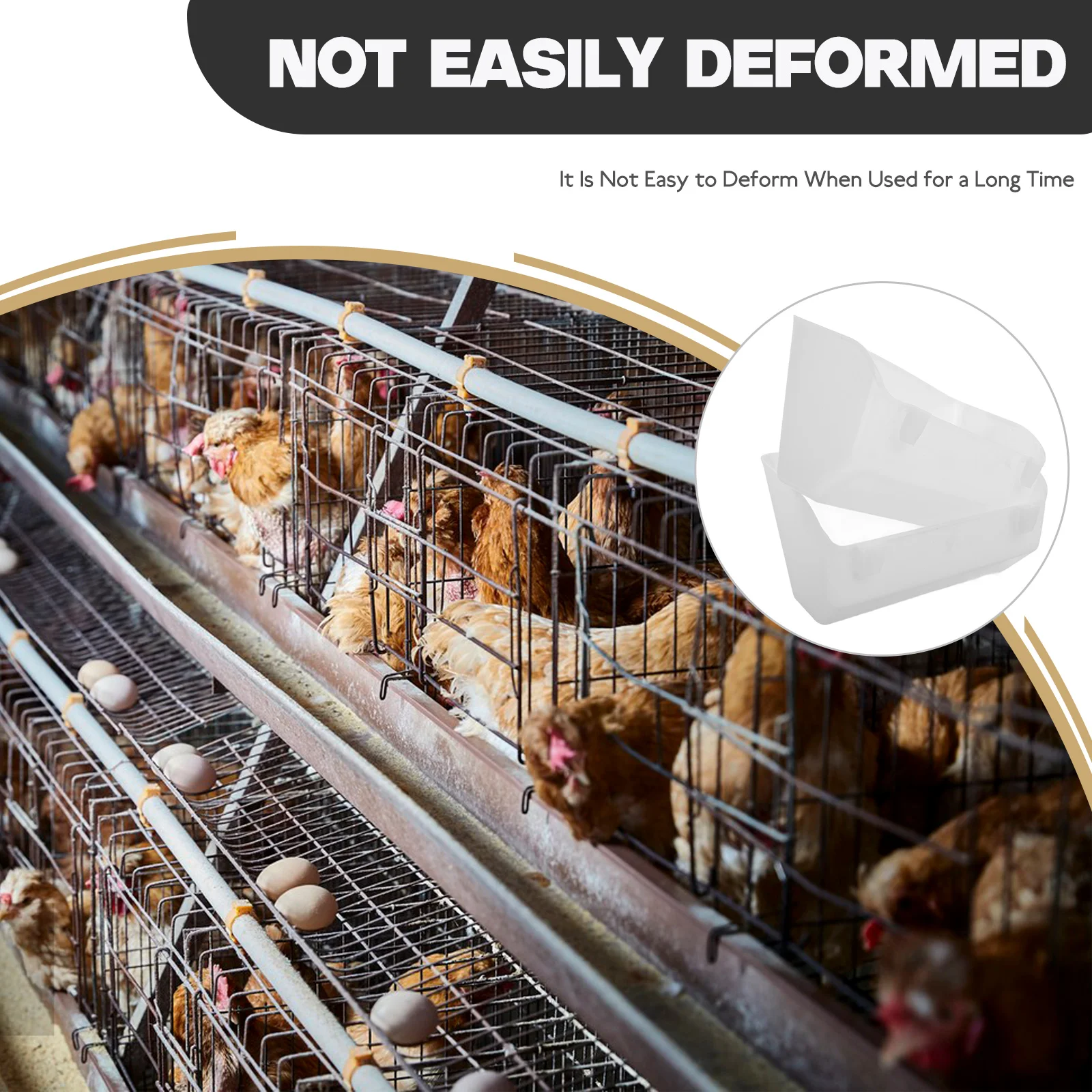 

2 Pcs Hanging Sink Poultry Feeder Trough Chick Hens Chicken Drinker Water/feeder Watering Device