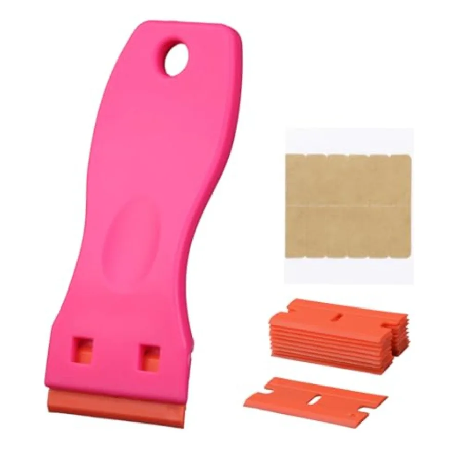 

GOO GOO Tape in Hair Extension Remover Tool Kit, Scraper with 10 Replacement Blades and 6 Tape Tabs, Basic Adhesive Removal Set