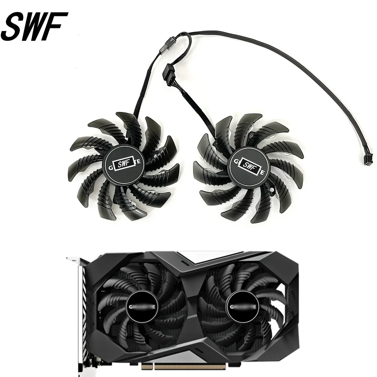 

75MM T128010SU PLD08010S12HH 1650 Cooling Fan For Gigabyte GeForce GTX 1650 CN D6 WINDFORCE OC 4G rev. 1.0 2.0 Graphics Card Fan