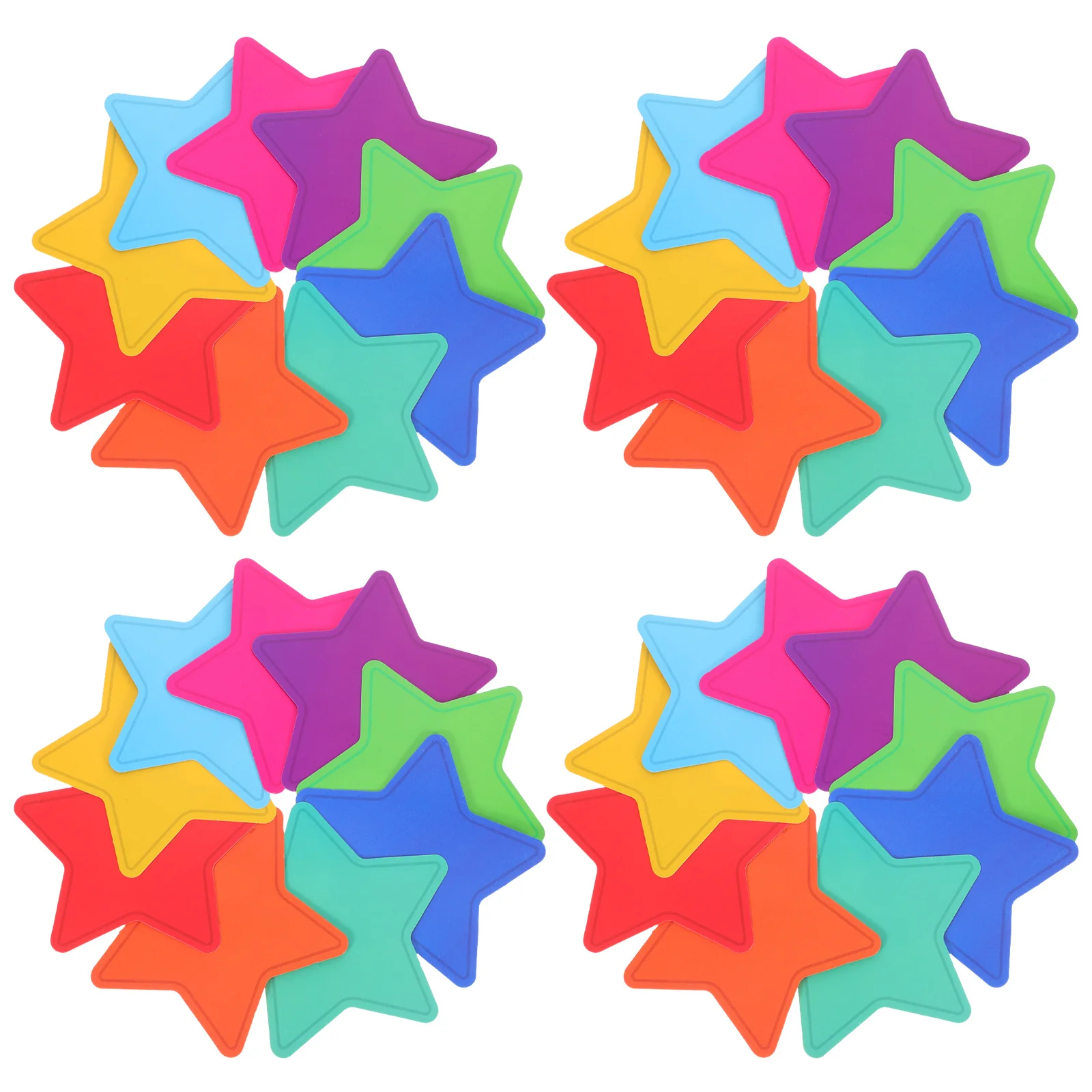 108Pcs Star Bulletin Board Accents Unique Shaped Cutouts Bright Decorative Stars for Office Workplace Classroom Events Freedom