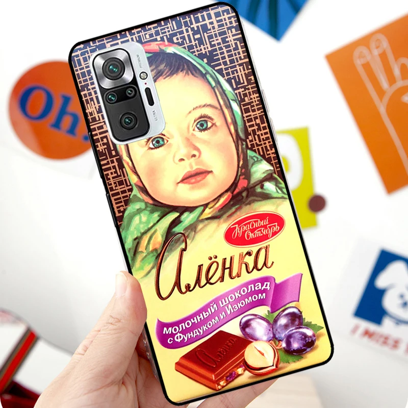 Russian Chocolate Alenka Case For Xiaomi Redmi Note 12 Pro 11 8 9 10 Pro 9S 10S 11S 12S Redmi 12C 10C 9C 10A Cover