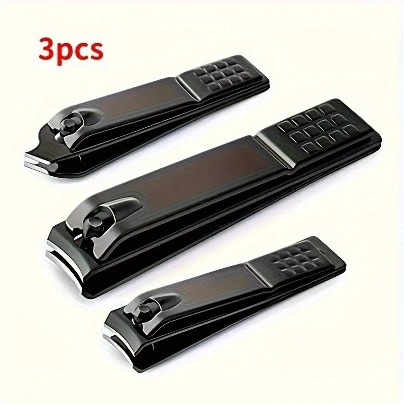 Black Trimmer Nail Clipper Portable Toe Cutter Fashion Appearance Slip Handle for Comfortable Grip Stainless Steel Manicure Tool