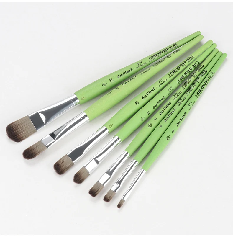Deutschland Da Vinci Professioneller Kunstpinsel, 373/374 FIT-Serie, elastisch, synthetisch, mit grünem, mattem Griff für Kunstbedarf – Detail 9