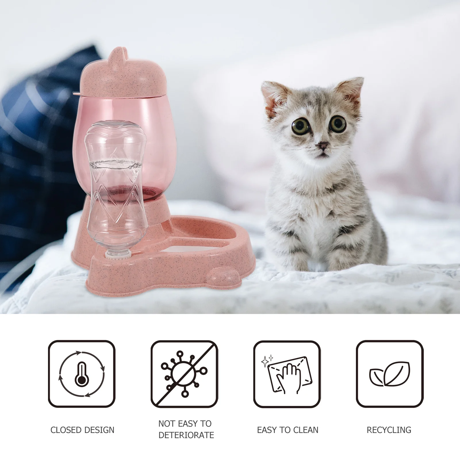 

Automatic Cat Dog Feeder Durable Pet Water Dispenser For Puppy Kitten Gravity Feeding Bowl Practical Dog Puppy Feeder Bowl Pet
