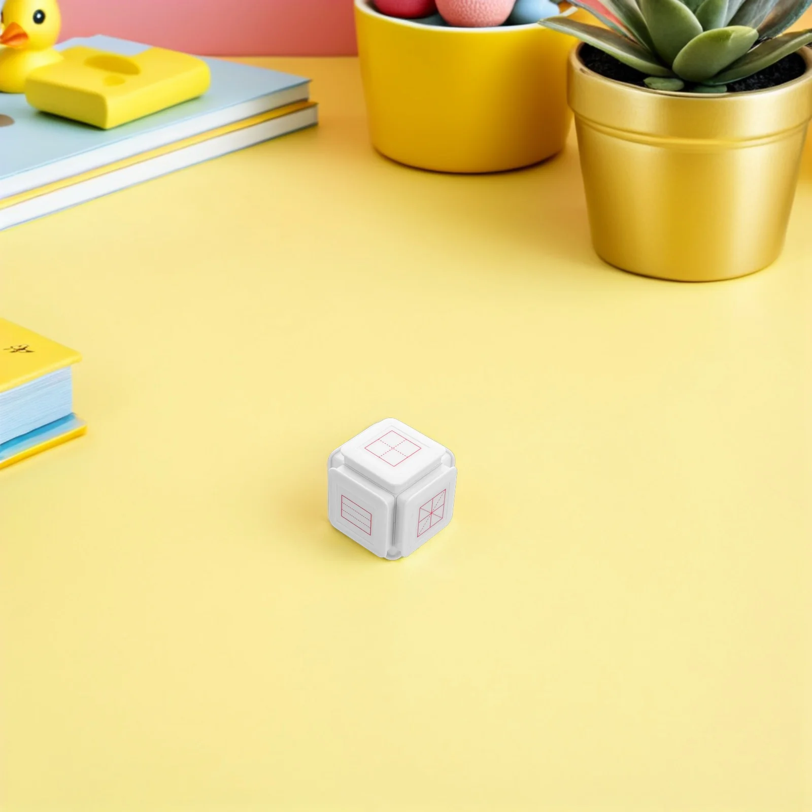 

Early Learning Tools Six-Sided Self-Inking Stamp Handwriting Practice Grid Pinyin English Clock for Preschool Students