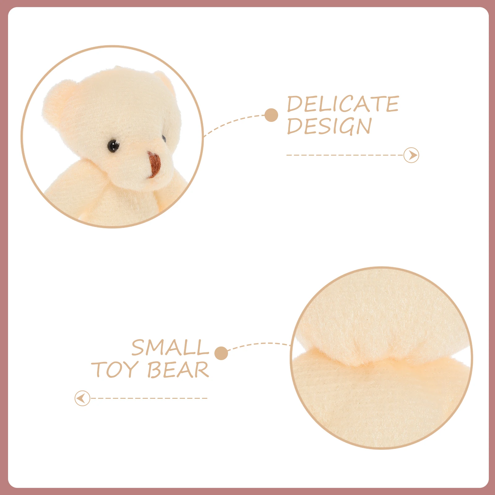 

20Pcs Adorable Mini Bear Toys Keychain Hanging Pendant Multi-use Tiny Bear Decor Cute Animal Gift for Valentine Wedding