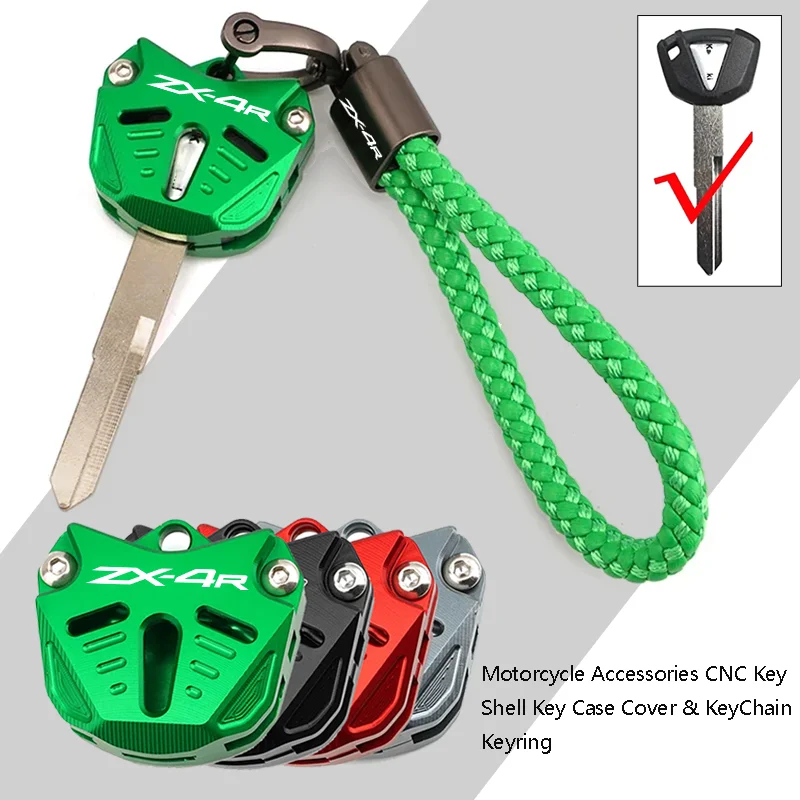 

NEW Motorcycle Accessories CNC Key Cover Case Shell Fit For KAWASAKI ZX4R ZX4RR ZX25R ZX-4R Z ZX-4RR 2013-2025 KeyRing Keychain