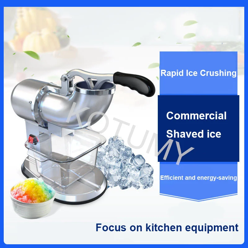 Large Capacity Electric Ice Shaver Crusher Used To Make Watermelon/Mango/Strawberry Smoothie Household Cotton Ice Machine