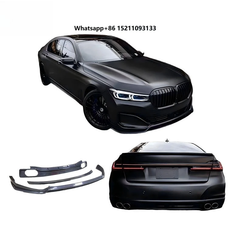 For 7 Series Upgraded Albina Small Surround Front Lip Rear Lip Side Skirt air Knife Real Carbon Fiber