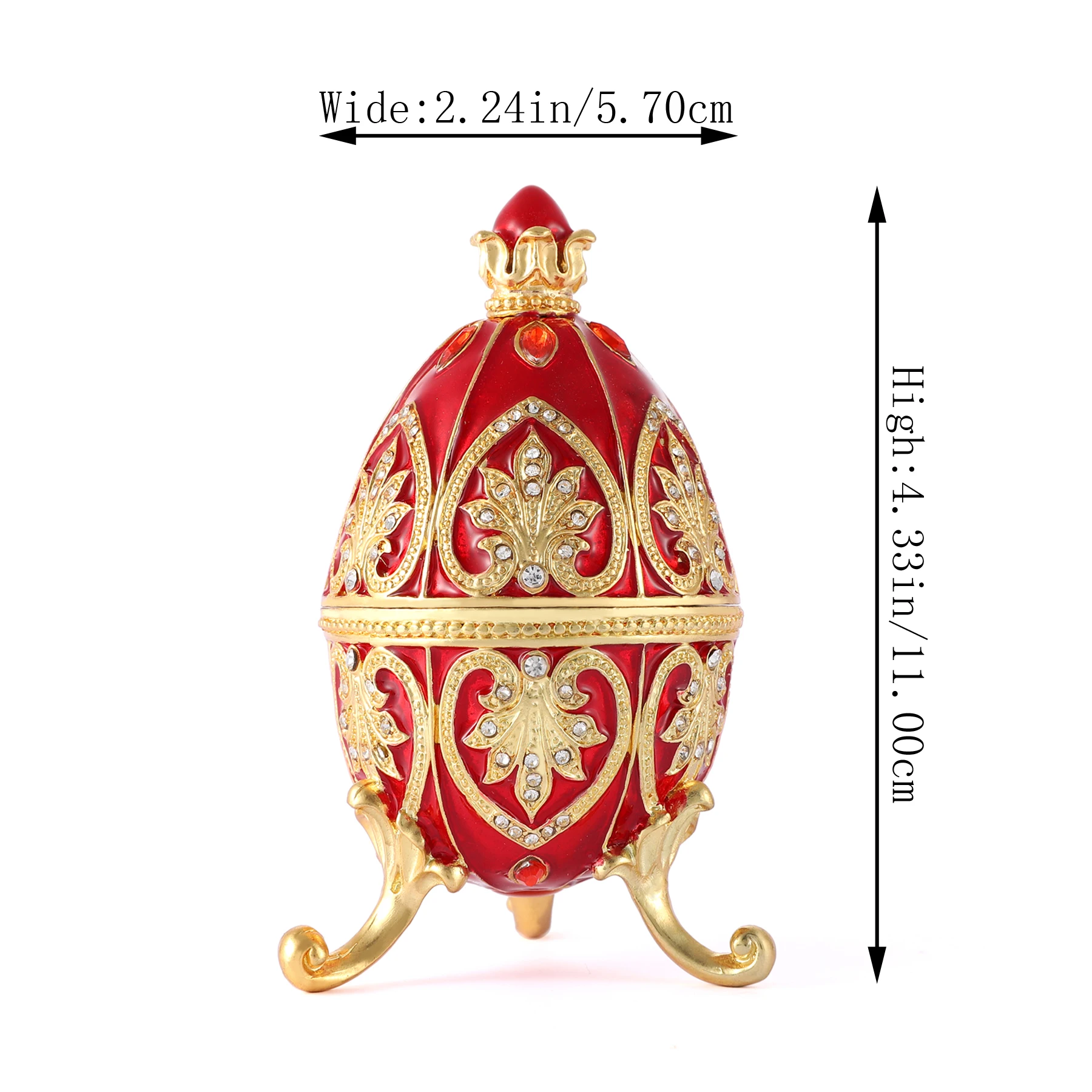 

Qifu Handicraft red color metal jewelry box