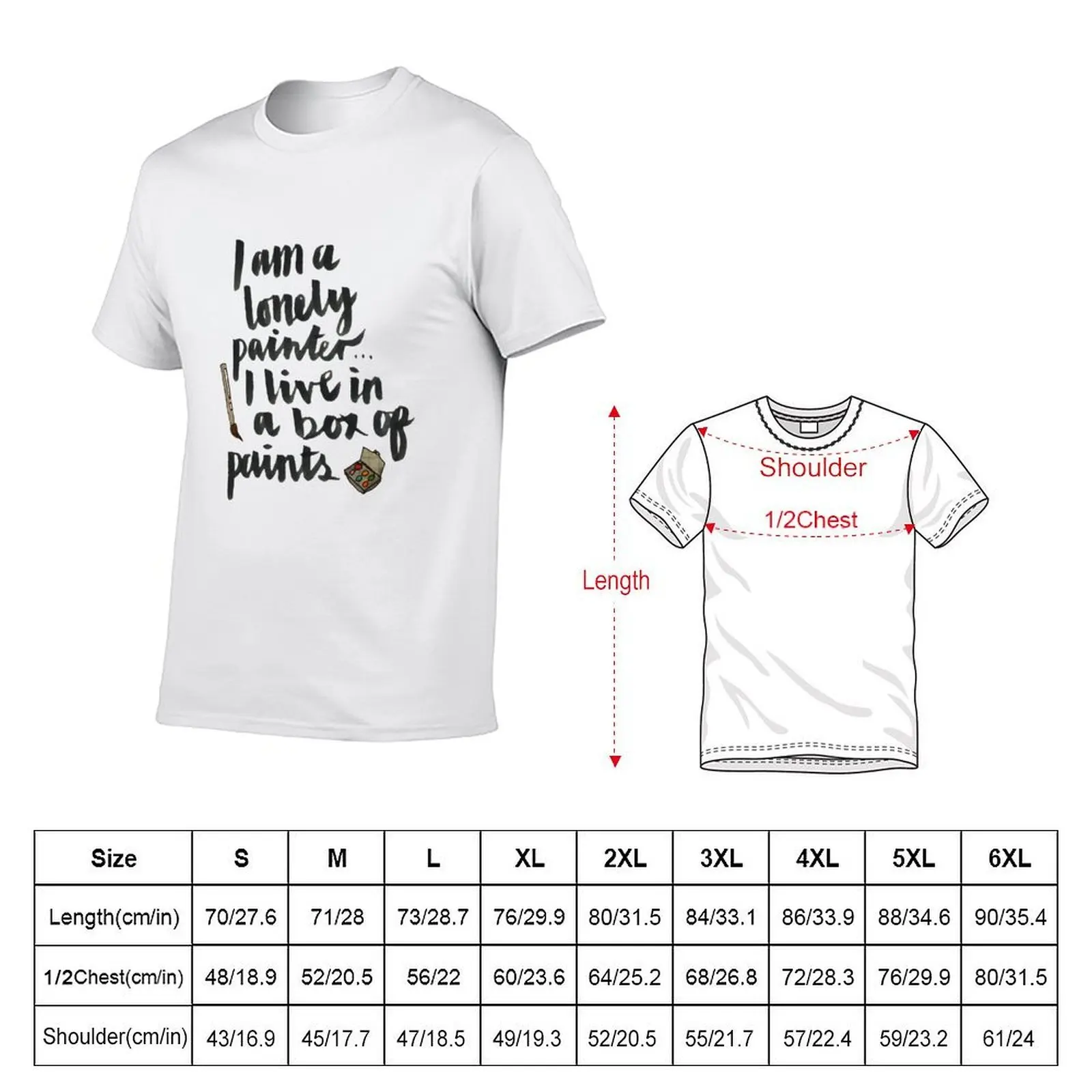 Joni Mitchell 'Lonely Painter' Lyric T-Shirt summer shirt customs design your own sweat shirts, men