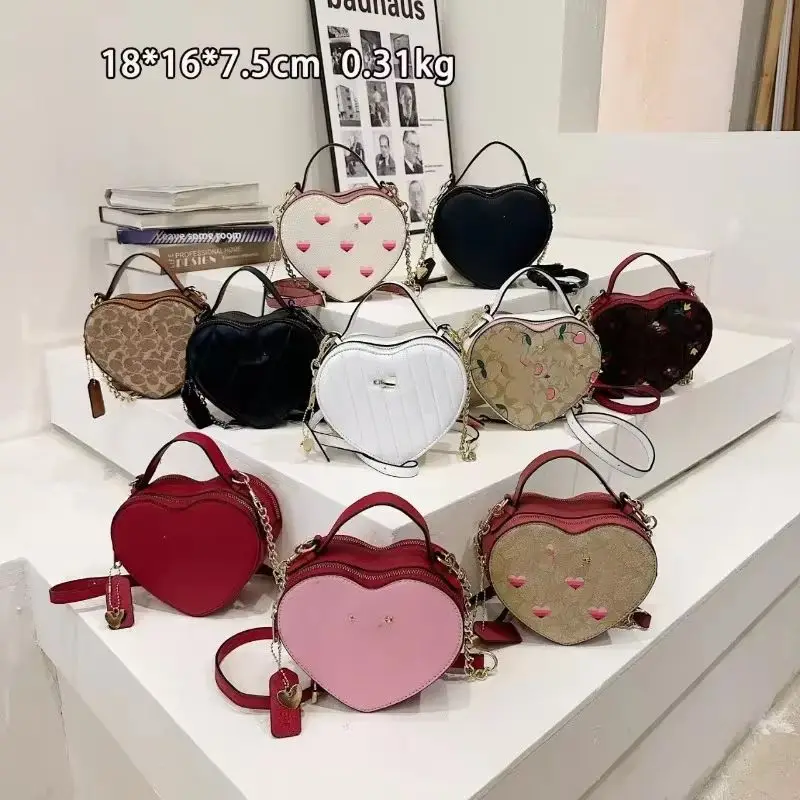 

New Love Handbag Personality Popular Letter Heart-Shaped Bag Commuting Fashion Messenger Bag In Europe And America