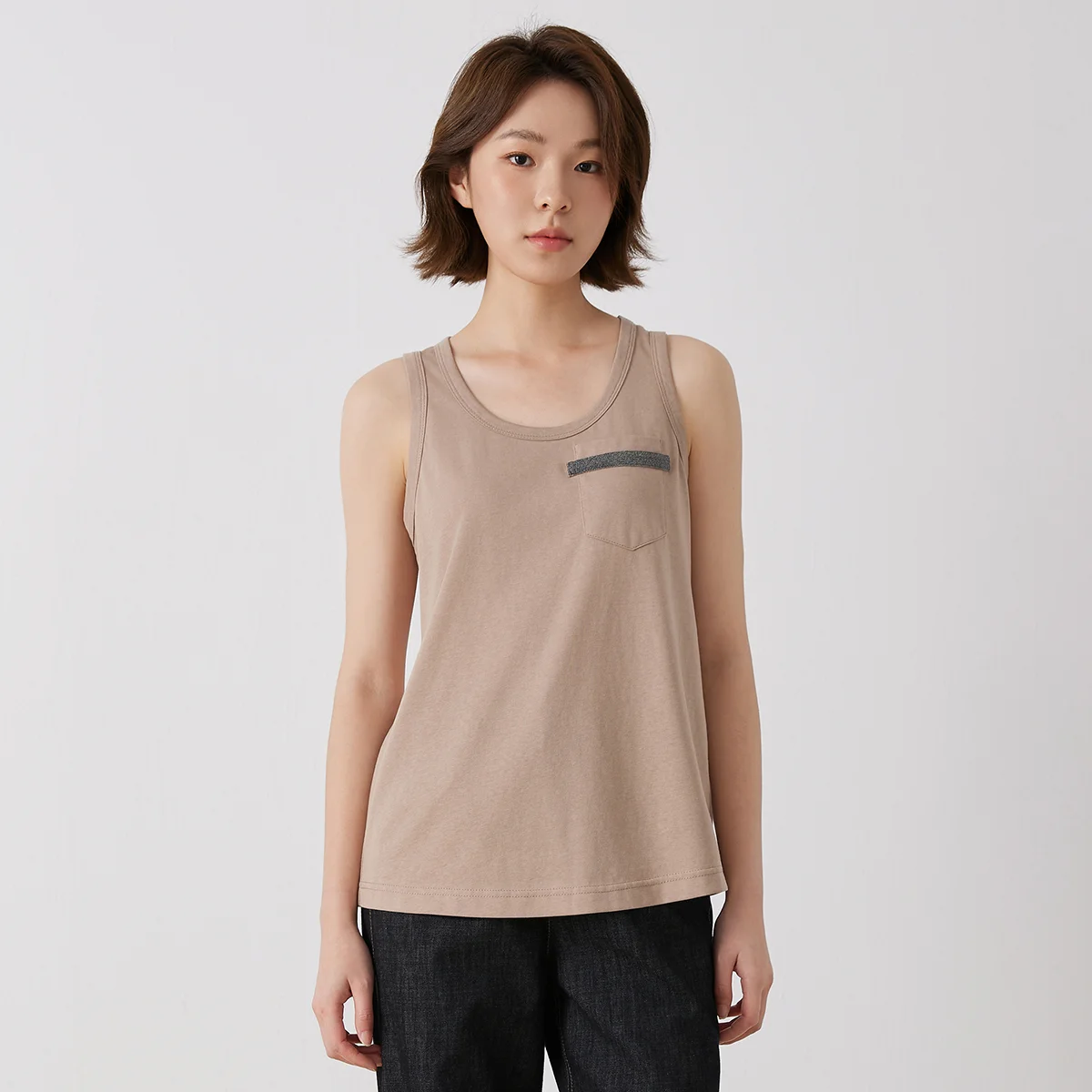 KW7513245 Chain Decoration High-Quality Luxury Women's Clothing Cotton Summer Vest