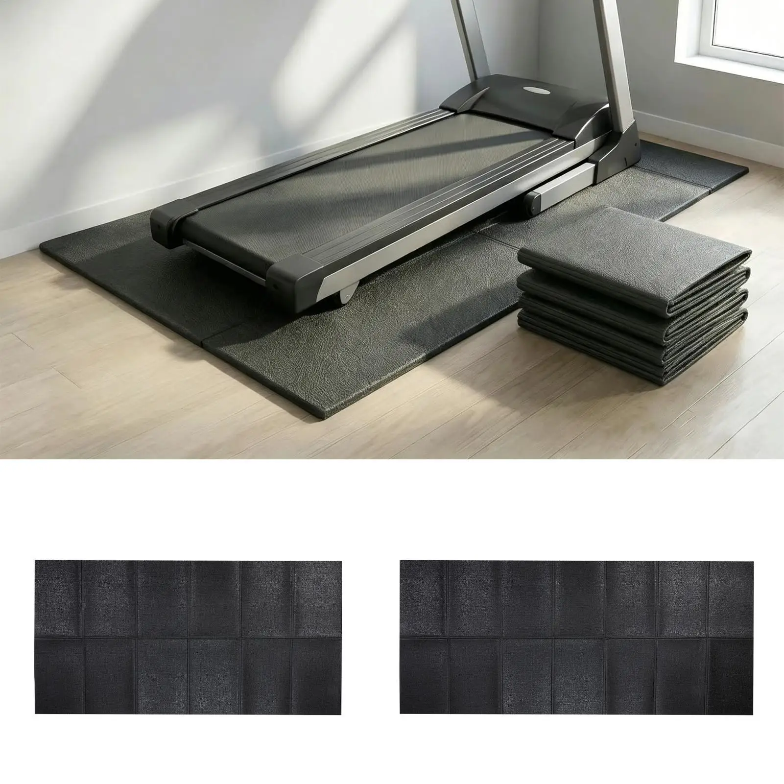 Under Treadmill Mat Heavy Duty Foldable Non Slip Treadmill Floor Mat Equipment Pad For Home Gym Office Indoor Yoga Workout