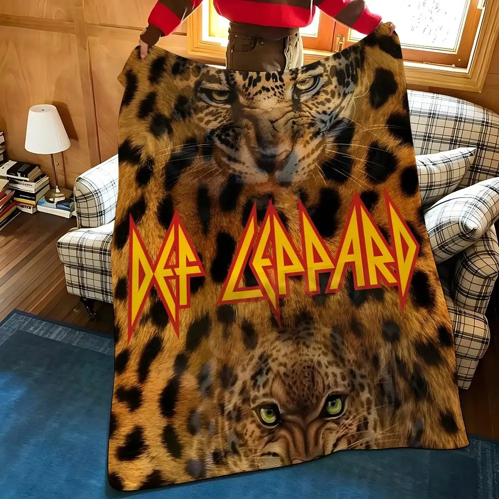 Music D-Def L-Leppard Überwurfdecke aus Flanell, geeignet für Sofas, Betten, Büros, Reisen, Campingstühle – Detail 17