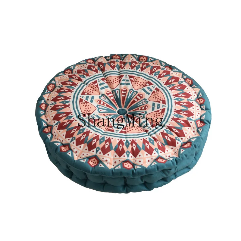 

PYH retro light luxury round cushion seat cushion futon plush ethnic sofa back cushion with core round