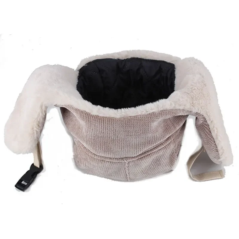 قبعات بومبر للنساء والرجال سميكة دافئة الروسية Ushanka الفراء قبعة موضة قبعة قطنية دافئة آذان القط قبعة الشتاء قبعات الروسية #4