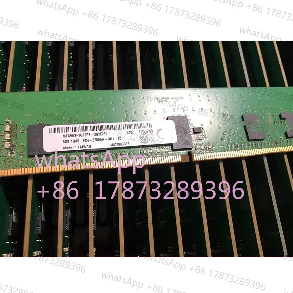 

1 PCS 8GB MTA9ASF1G72PZ-3G2E2TI For RAM 8G 1Rx8 PC4-3200 ECC REG DDR4 3200 Server Memory