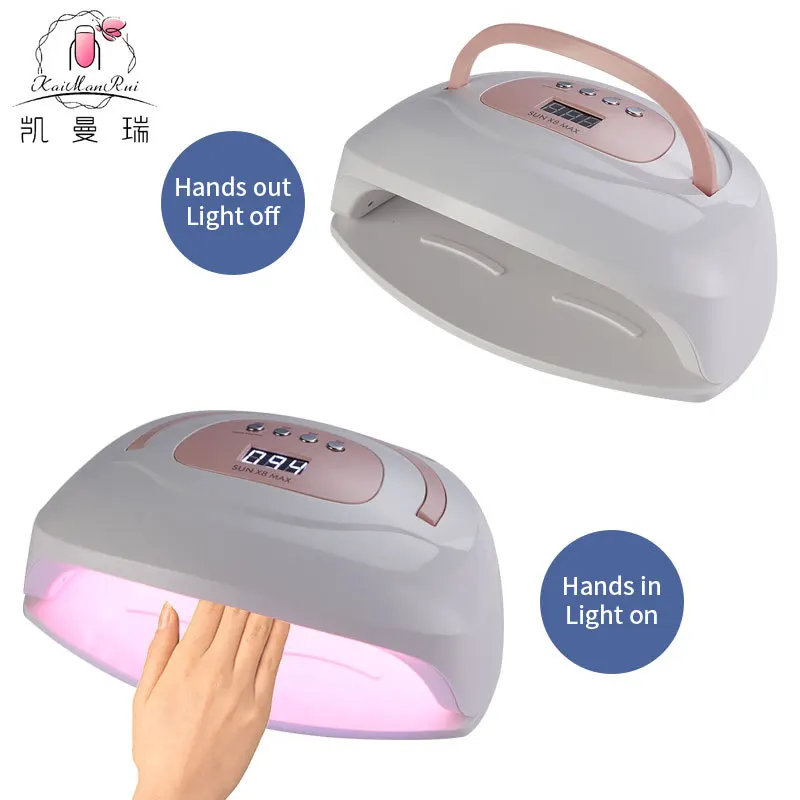 220W 고출력 매니큐어 램프, 양손 모두 사용할 수 있는 넓은 공간, 지능형 매니큐어 광선요법 램프, 매니큐어 접착제 베이킹 램프