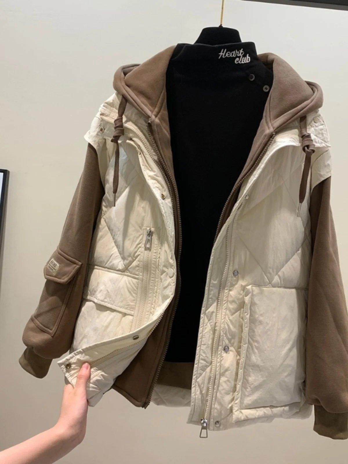 

Женская повседневная хлопковая куртка больших размеров с капюшоном, свободного кроя, тонкая, с длинными рукавами, на молнии, модная, цветная