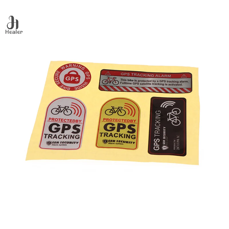 1Set Bicycle GPS Sticker Scooter Motorcycle Anti-Theft Warning Sticker Tracking Reflective Waterproof Paster Bike Accessories