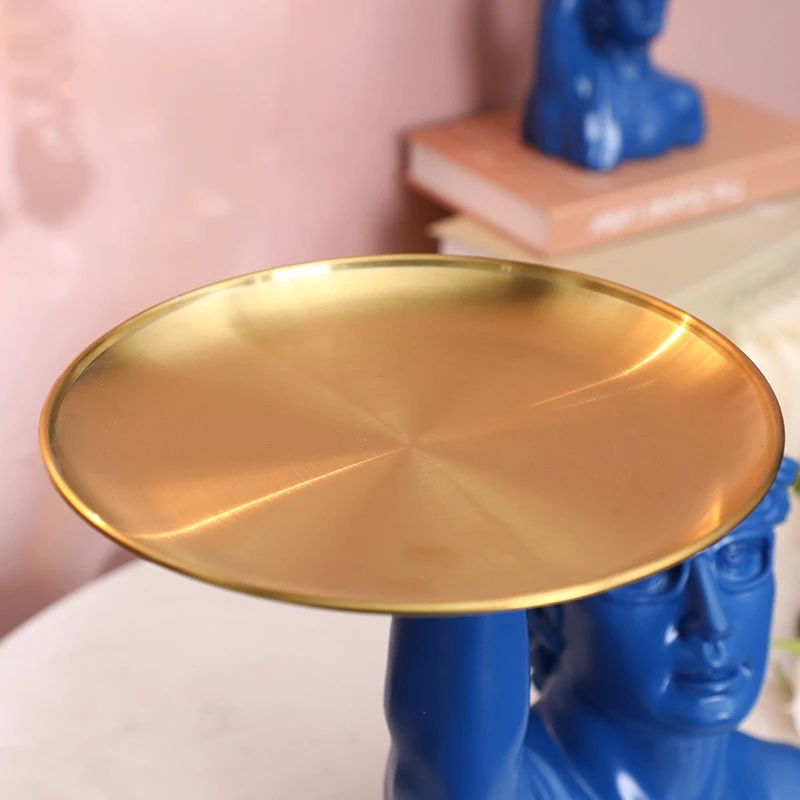 تمثال ديفيد الحديث مع صندوق مجوهرات من الرخام والراتنج منظم ديكور فني كلاسيكي لمكتب المنزل هدية النحت الوظيفي #5