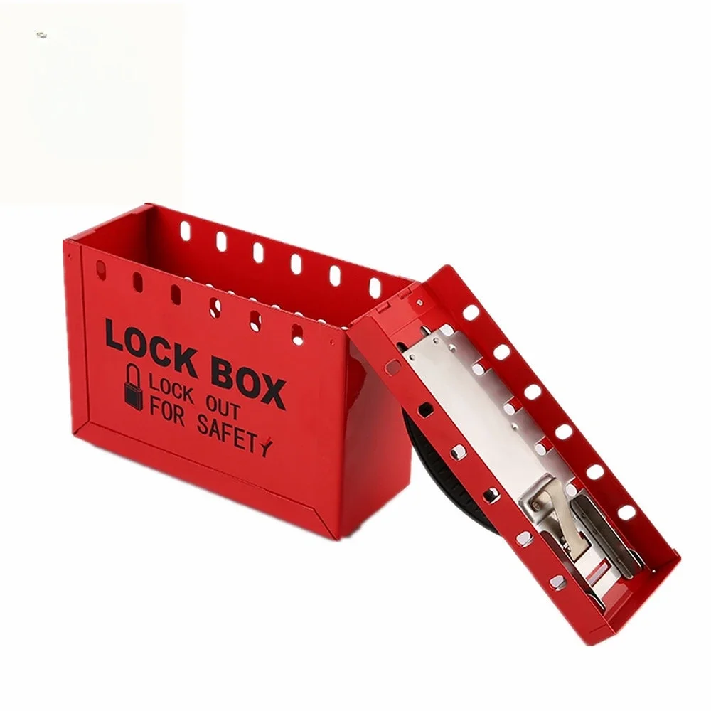 Safety steel electric tagout lockout box kit with master keys