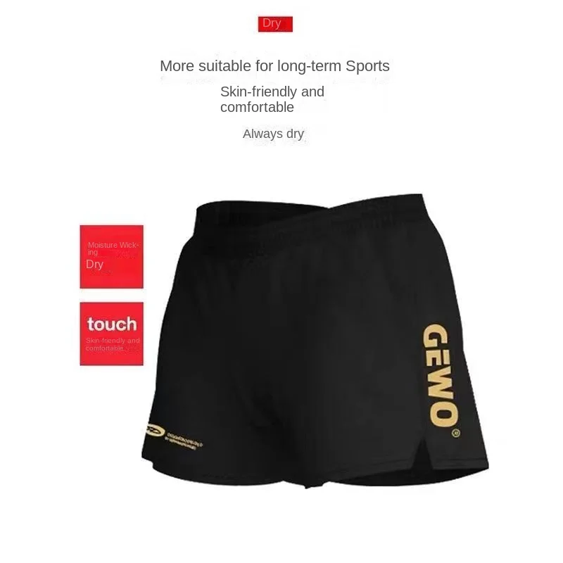 GEWO Shorts de tênis de mesa masculinos e femininos de secagem rápida e absorventes de suor respiráveis