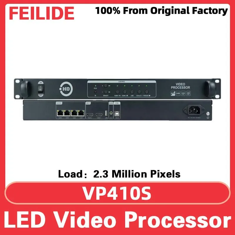 

HD-VP410S Video Processor LED Display Controller Full Color RBG Module Supports USB Port Transmission HDMI Input