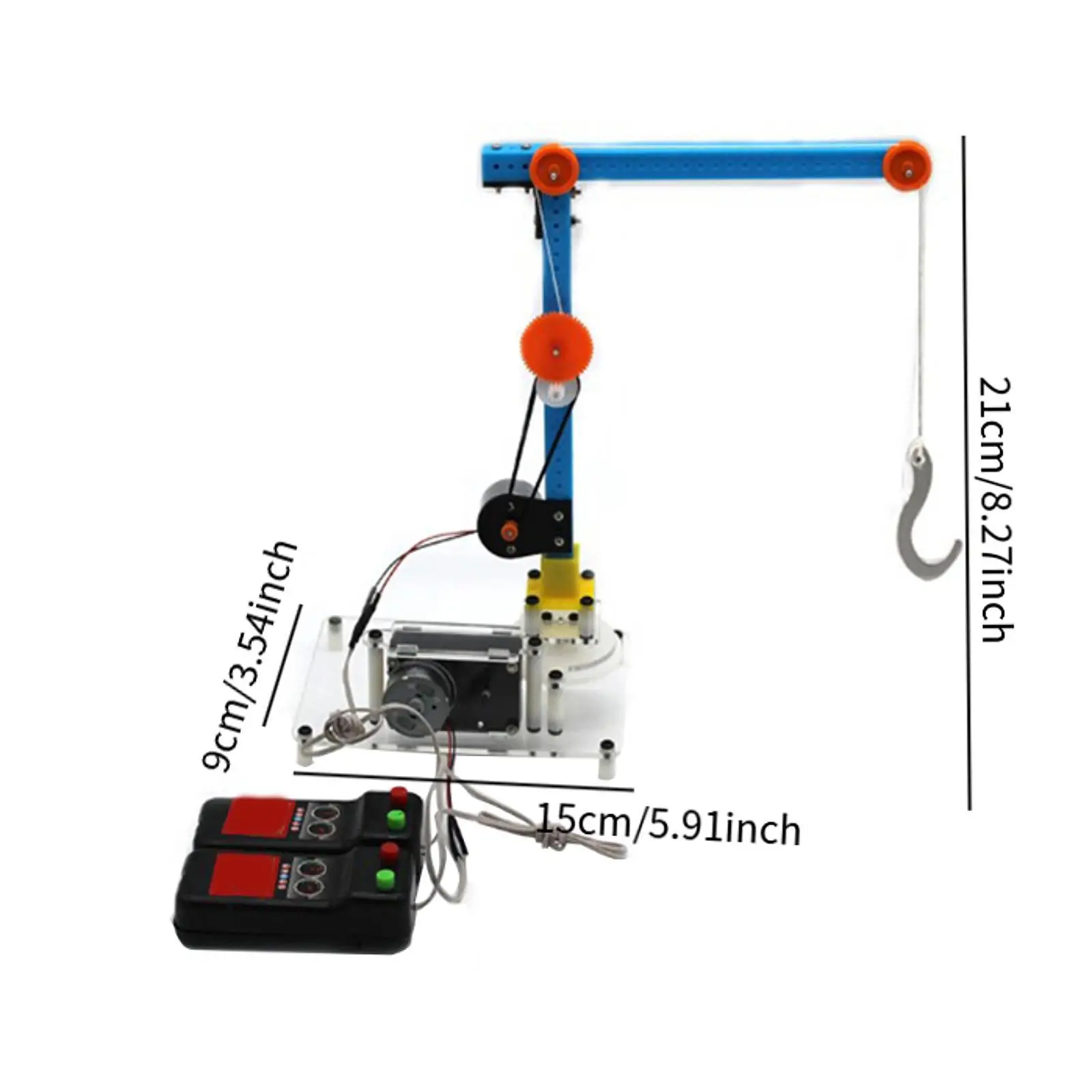 Brinquedo guindaste montado à mão, projeto DIY leve, brinquedo quebra-cabeça, experimento científico prático para estudantes e crianças