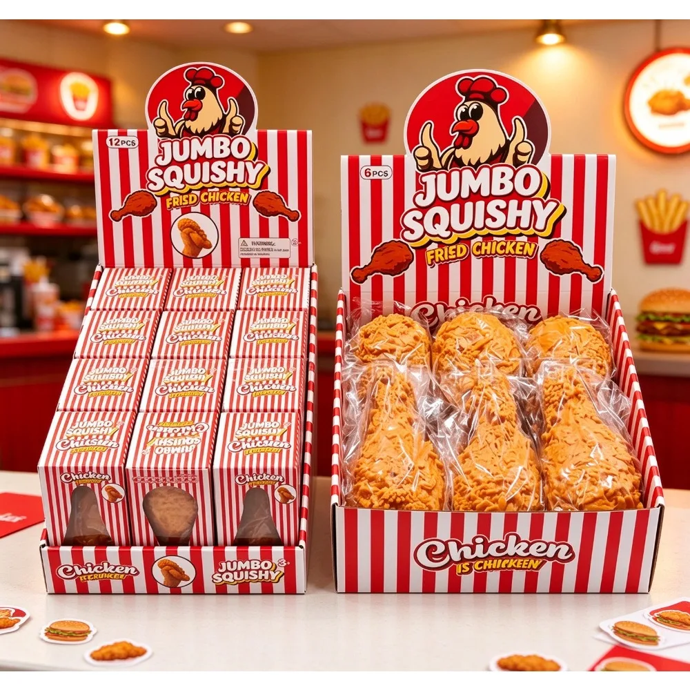 1PC Simulation Fried Chicken Drum Stick Sticky Toy Slowly Rising Realistic Food Squeezing Toy Family Birthday Party Favorite