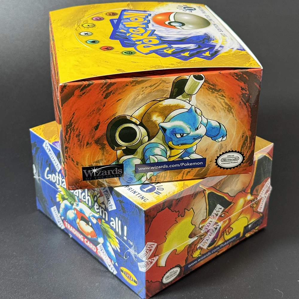 

PKM Base Booster Pack Box TCG Proxy Game Cards 1st Edition 1Box 36 Packs Charizrd Blastoise Venusaur 1Pack 11 Cards Collect Toys