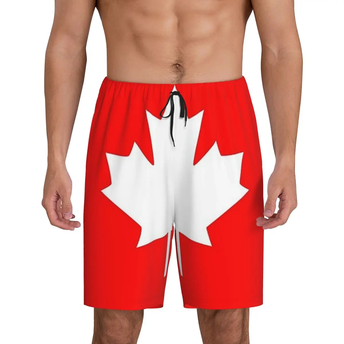 

Custom Canada Flag National Culture Short Pajama Pants Men Sleepwear Sleep Lounge Bottom Shorts Sleeping Pants