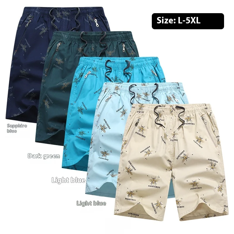 

Beach Shorts for Men in Summer Thin Fit Men's Beach Pants Plus Size Casual Fashion Shorts Pure Cotton Multi Pocket Pants