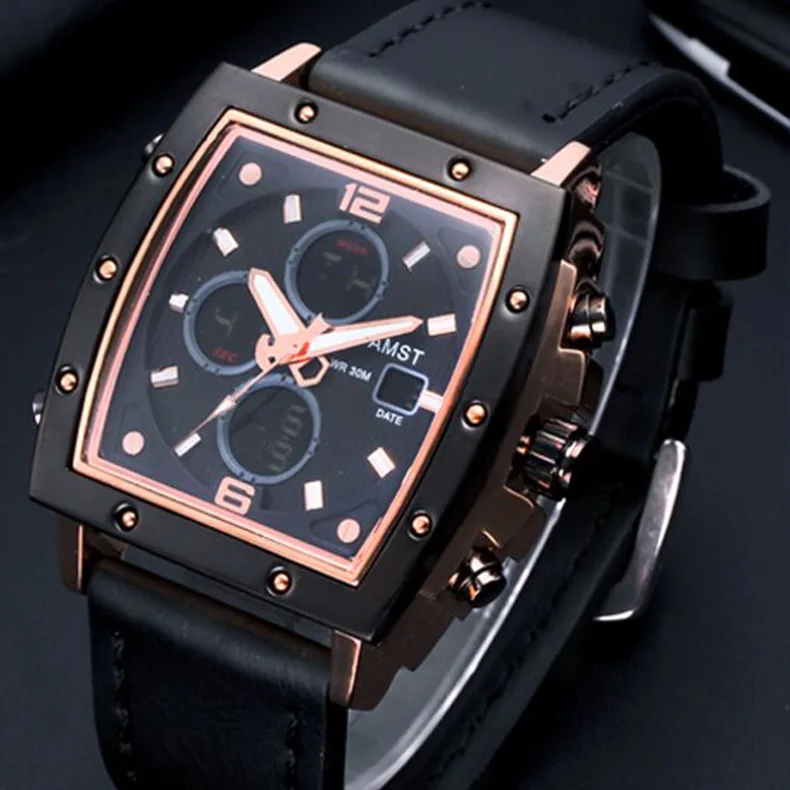 

Умные спортивные часы AMST: оригинальные, хит продаж, многофункциональные, с будильником, хронографом, водонепроницаемые, электронные