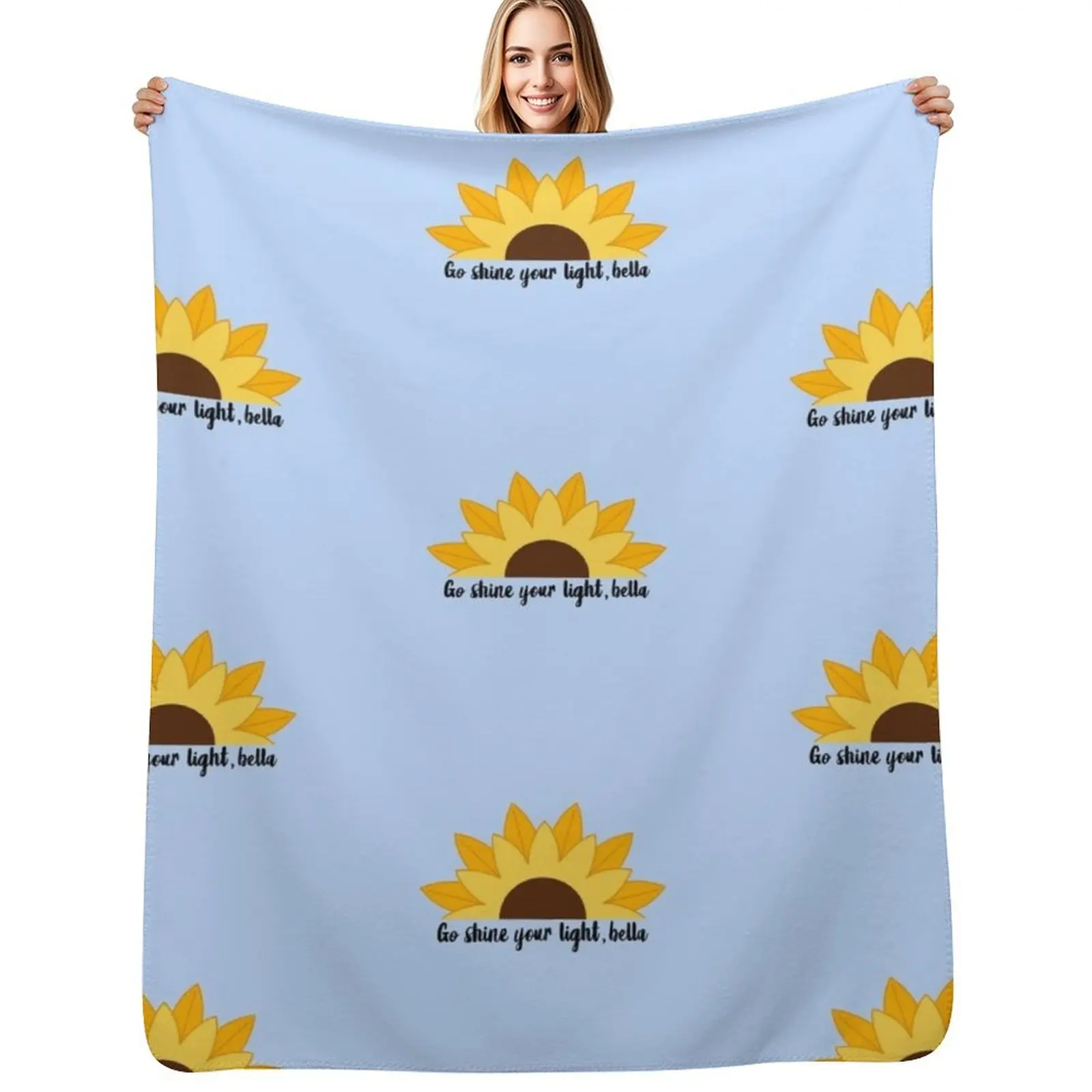 

Sunflower Marina Maya Bishop Carina DeLuca Throw Blanket Soft Plush Plaid Flannel Cute Plaid Blankets