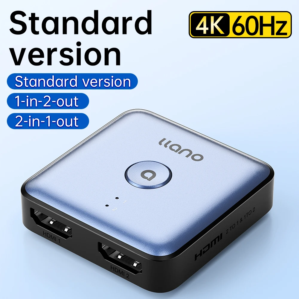 Llano HDMI 2.0 스위치, 울트라 HD 4K 양방향 HDMI 스위처 스플리터, 4K @ 60Hz 지원, HDMI 스위처 선택기