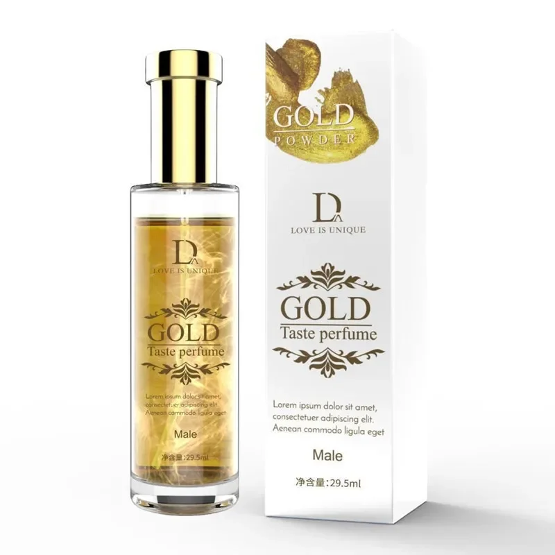 Duai-Perfume de coqueteo para hombres y mujeres, Perfume sexual en polvo dorado, espray corporal, 29,5 ml/50ml