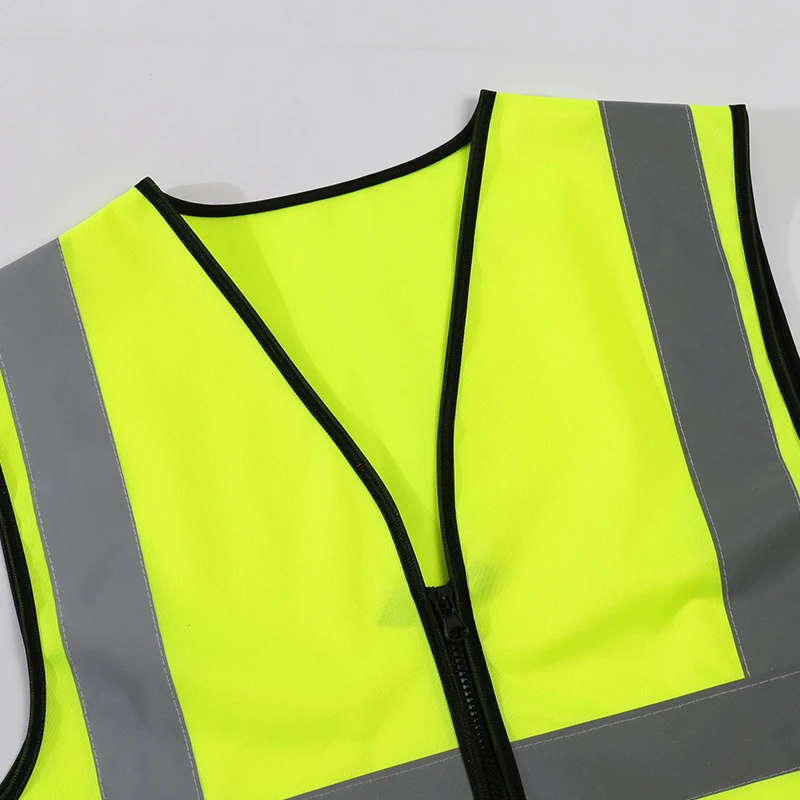 Highlight Reflective Night Work Security Running Cycling Safety Vest High Visibility Reflective Safety  Print Logo