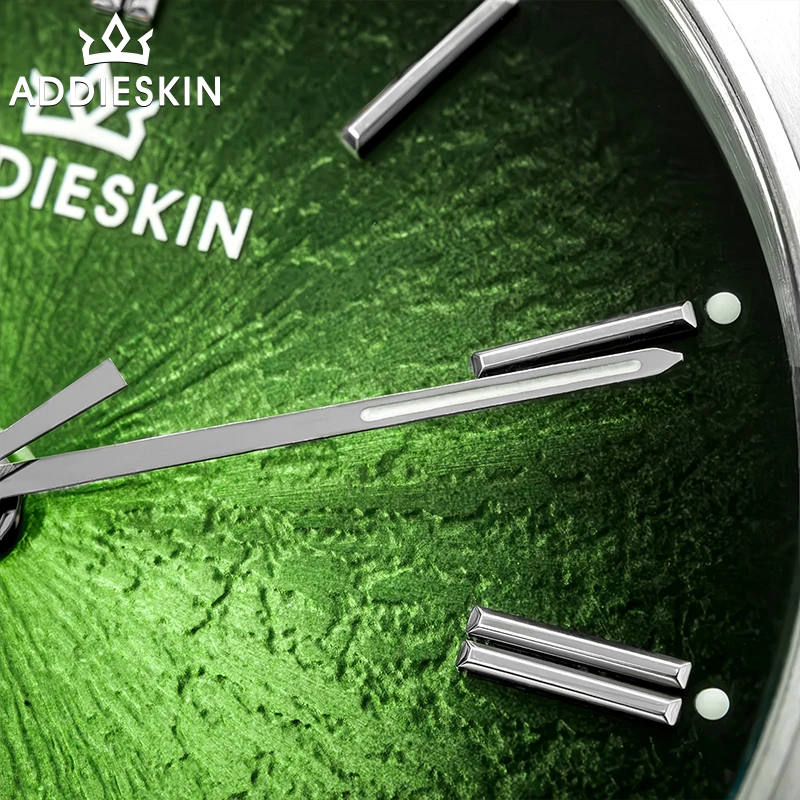 ADDIESKIN НОВЫЕ мужские часы 39 мм, 100 м, синтетический сапфир для дайвинга, K001 «Pupil», светящийся механизм 9015, автоматические механические часы