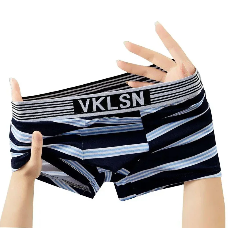 1Pcs Men's Underwear Loose Comfortable Breathable Men's Quadrangle Pants Fashion Printed Traceless Flat Corner Men Underpanties
