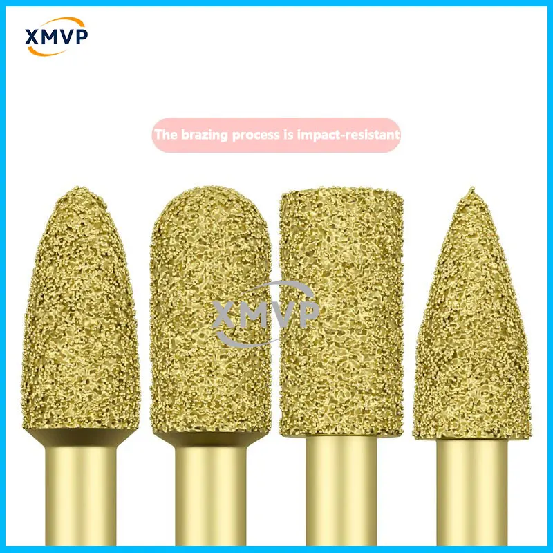 Testa di molatura diamantata, lima rotante in lega, testa di molatura interna, trapano a mano, trapano per lucidatura e molatura con sabbia diamantata, mola brasata